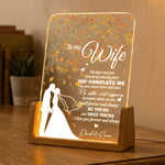 To My Wife Gift Never Forget That I Love You - Personalized Night Light 4