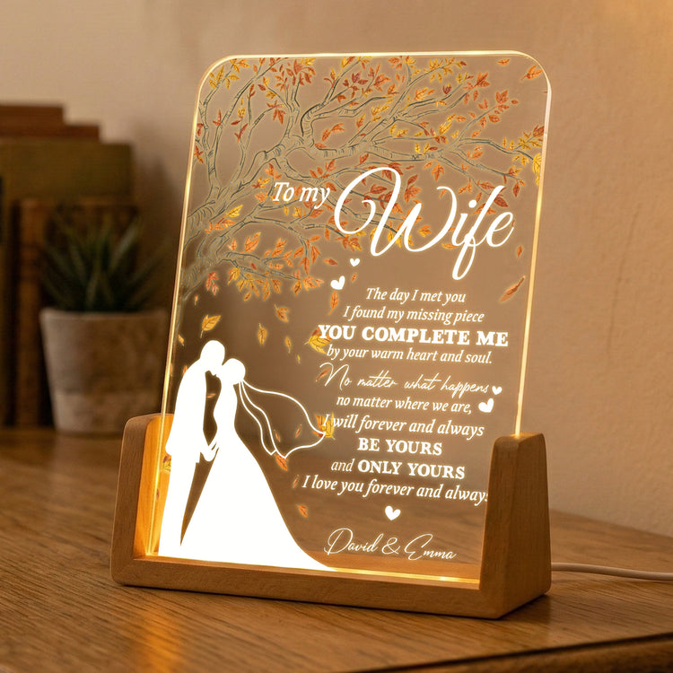 To My Wife Gift Never Forget That I Love You - Personalized Night Light 4