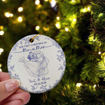 Toile De Jouy Your Photo - Our First Christmas As Mr. Mrs. - Personalized Ornament 7