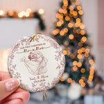 Toile De Jouy Your Photo - Our First Christmas As Mr. Mrs. - Personalized Ornament 8