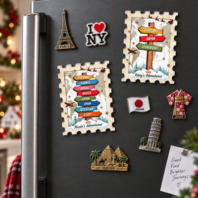 Travel Destination Recap - Personalized Magnet