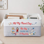 Traveling Basket - The Sky Is Calling And I Must Go - Personalized Storage Basket 3