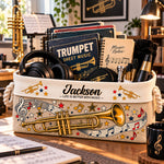 Trumpet Player Gift For Musician Band Student, Teacher - Personalized Storage Basket 2