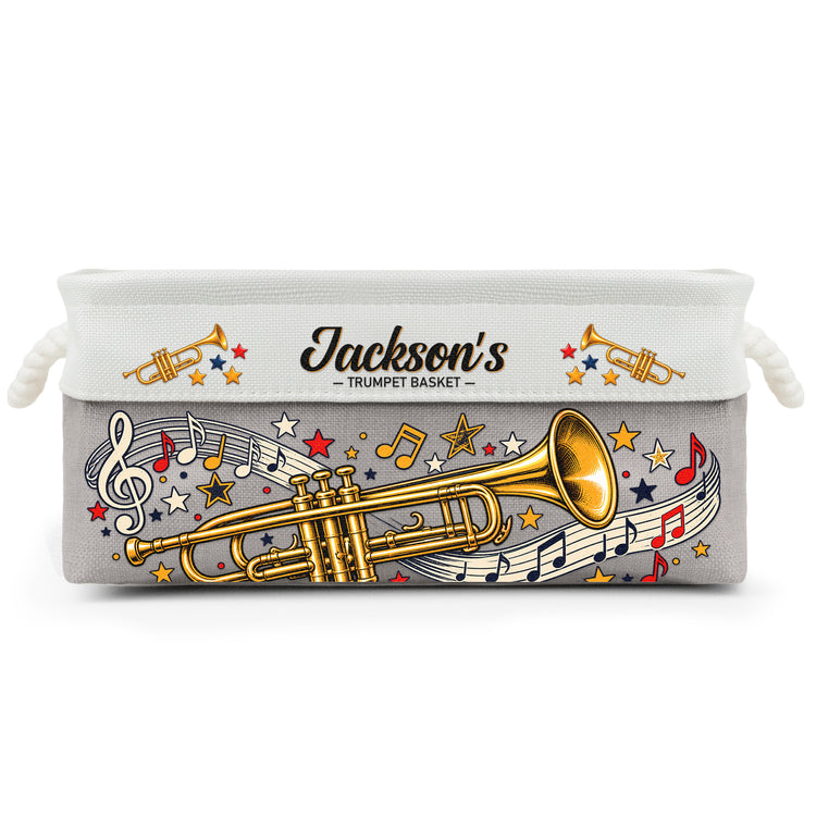 Trumpet Player Gift For Musician Band Student, Teacher - Personalized Storage Basket 5