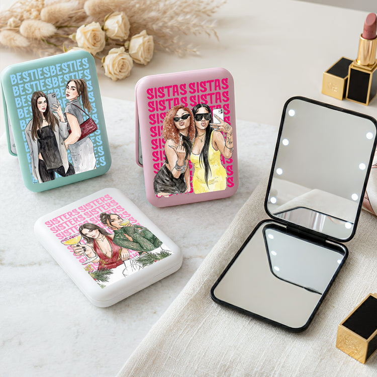 Turn Friendship Photo Into Art, Best Friends Gifts - Led Travel - Personalized Mirror 1