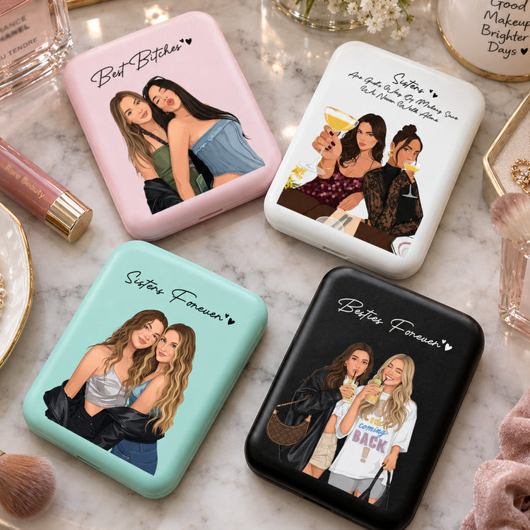 Turn Friendship Photo Into Art - LED Travel - Personalized Mirror 2