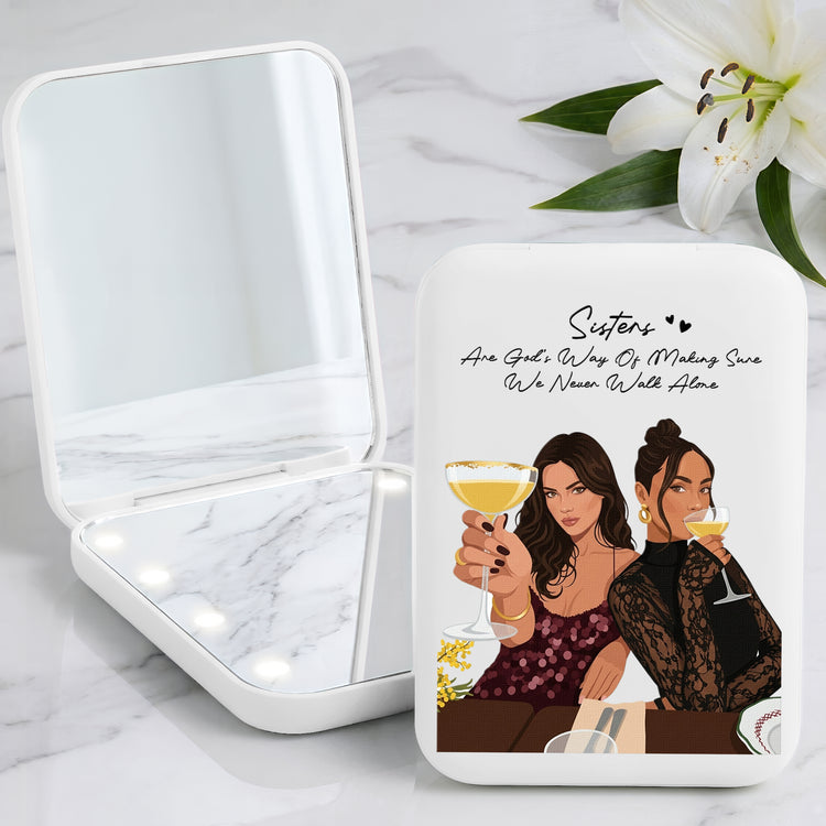 Turn Friendship Photo Into Art - LED Travel - Personalized Mirror 6