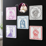 Turn Pet Photo Into Art - Gifts For Dog Lovers, Cat Lovers - Vintage Frame - Personalized Magnet 1