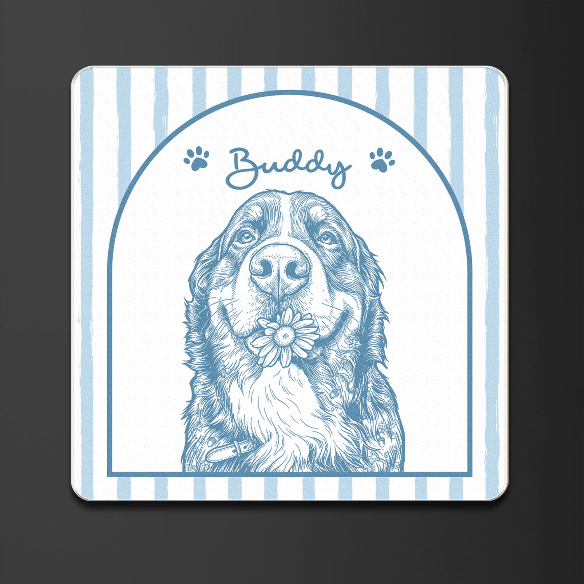 Turn Pet Photo Into Art - Gifts For Dog Lovers, Cat Lovers - Vintage Frame - Personalized Magnet 2