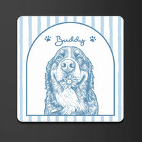 Turn Pet Photo Into Art - Gifts For Dog Lovers, Cat Lovers - Vintage Frame - Personalized Magnet 2