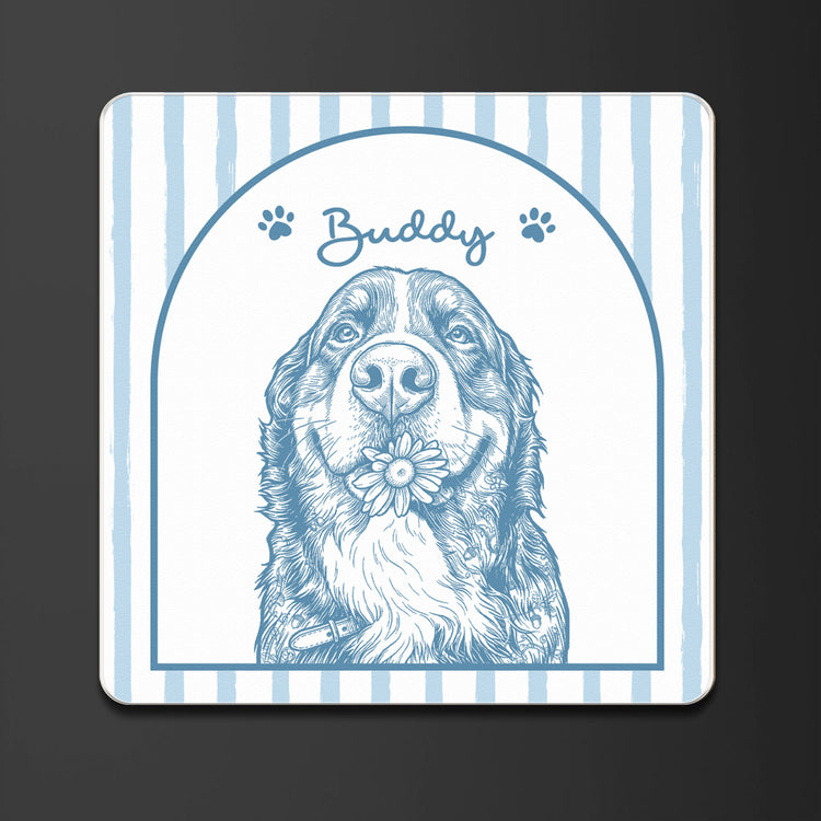 Turn Pet Photo Into Art - Gifts For Dog Lovers, Cat Lovers - Vintage Frame - Personalized Magnet 2