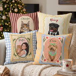 Turn Pet's Photo Into Artwork - For Dog Mom, Cat Mom Woven - Personalized Pillow Cover 1