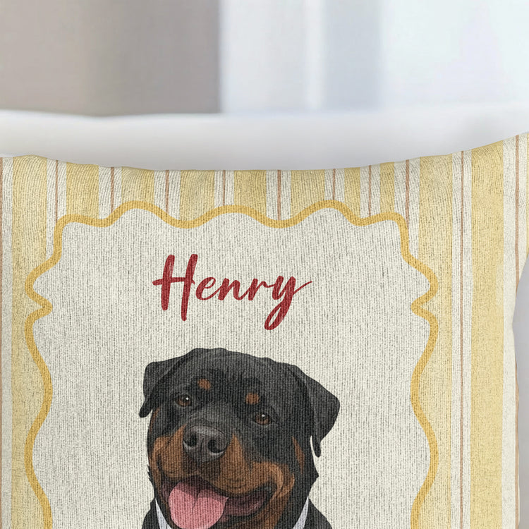 Turn Pet's Photo Into Artwork - For Dog Mom, Cat Mom Woven - Personalized Pillow Cover 6