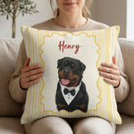 Turn Pet's Photo Into Artwork - For Dog Mom, Cat Mom Woven - Personalized Pillow Cover 7