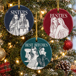 Turn Photo Into Art - Friendship Best Btches Matching Ornament - Personalized Ornament 1