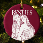 Turn Photo Into Art - Friendship Best Btches Matching Ornament - Personalized Ornament 2