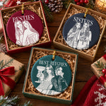 Turn Photo Into Art - Friendship Best Btches Matching Ornament - Personalized Ornament 3