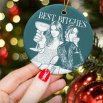 Turn Photo Into Art - Friendship Best Btches Matching Ornament - Personalized Ornament 4