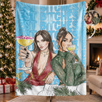 Turn Photo Into Art - Friendship Best Btches Thank You Gifts - Personalized Blanket 1