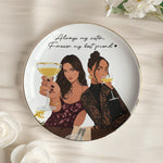 Turn Photo Into Art - Thank You Friendship Gifts For Besties - Personalized Jewelry Dish 2