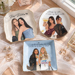Turn Photo Into Art - Thank You Friendship Gifts For Besties - Personalized Jewelry Dish 4
