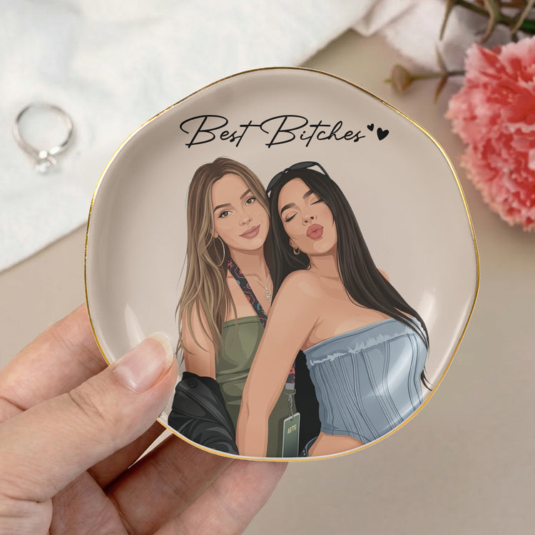 Turn Photo Into Art - Thank You Friendship Gifts For Besties - Personalized Jewelry Dish 5