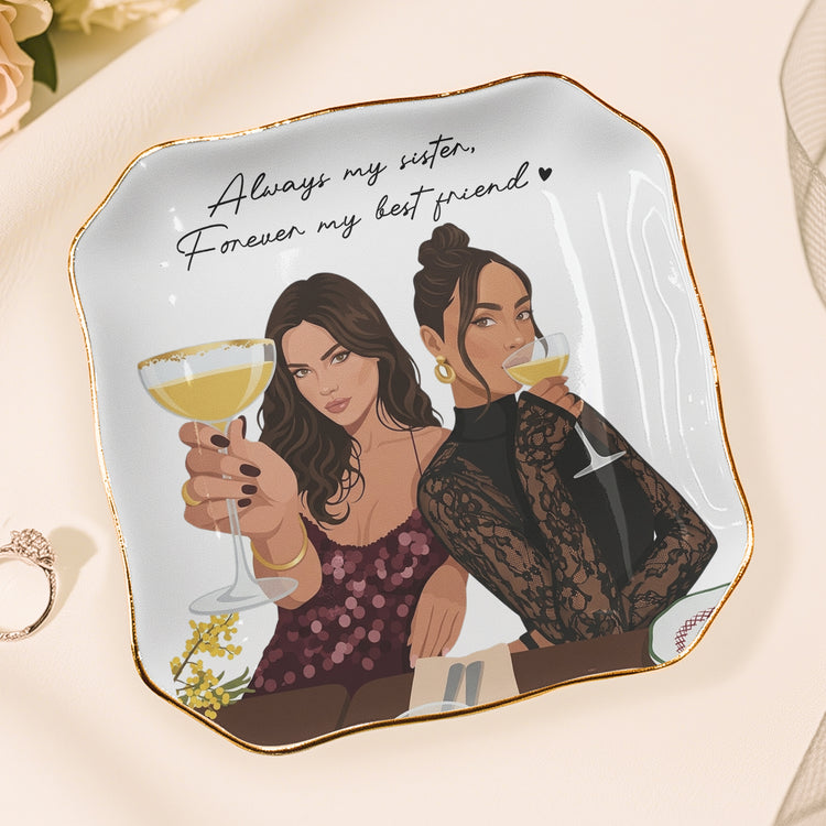 Turn Photo Into Art - Thank You Friendship Gifts For Besties - Personalized Jewelry Dish 8