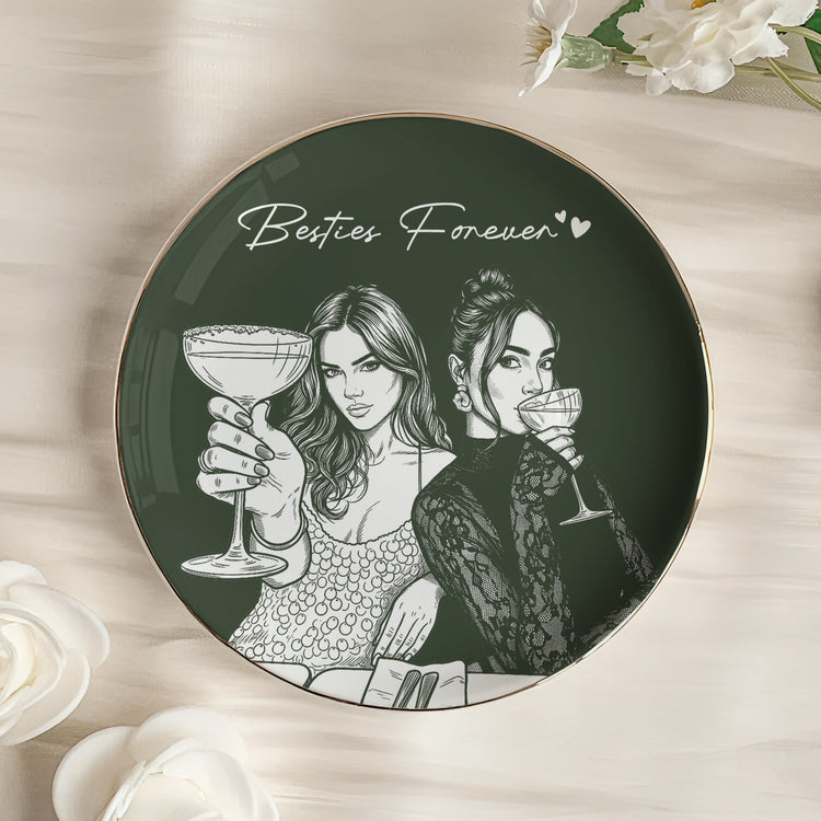 Turn Photo Into Art - Thank You Friendship Gifts For Besties, Sisters - Personalized Jewelry Dish 3