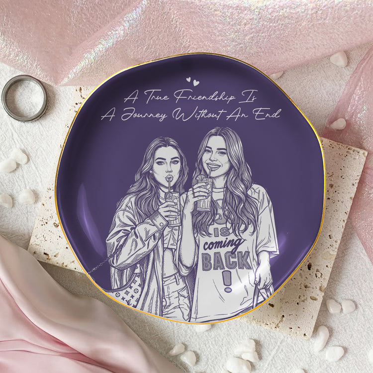 Turn Photo Into Art - Thank You Friendship Gifts For Besties, Sisters - Personalized Jewelry Dish 5