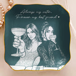Turn Photo Into Art - Thank You Friendship Gifts For Besties, Sisters - Personalized Jewelry Dish 6