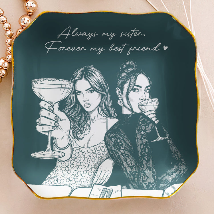 Turn Photo Into Art - Thank You Friendship Gifts For Besties, Sisters - Personalized Jewelry Dish 6