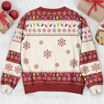 Turn Photo Into Cartoon Art - Custom Family Name Matching Ugly Sweater Party - Personalized Sweater 5
