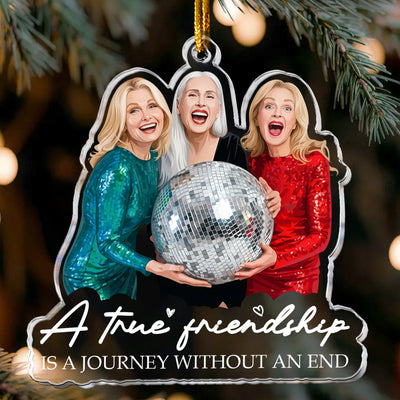 Turn Your Photo Into Art - Besties Forever, Friendship Thank You Gift - Personalized Ornament