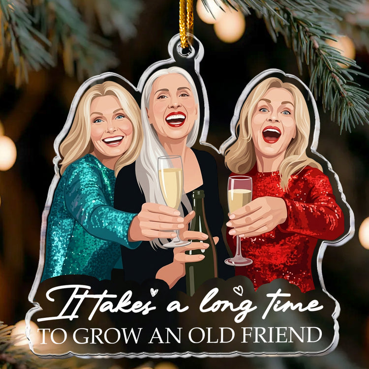 Turn Your Photo Into Art - Besties Forever, Friendship Thank You Gift - Personalized Ornament 2