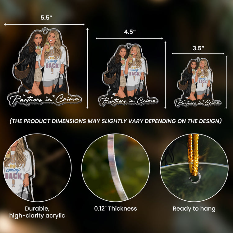 Turn Your Photo Into Art - Besties Forever, Friendship Thank You Gift - Personalized Ornament 4