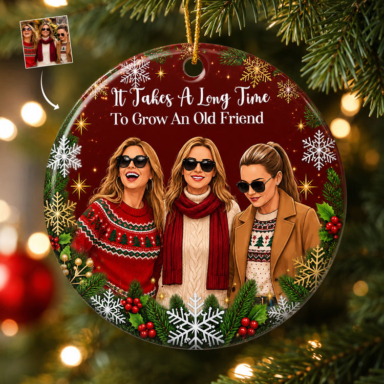 Turn Your Photo Into Art - Thank You Friendship Christmas Gifts - Personalized Ornament 3