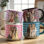 Turn Your Photo Into Watercolor Art - Best B*Tches Friendship Gifts Pottery - Personalized Mug 1