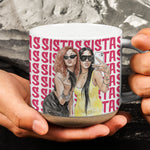 Turn Your Photo Into Watercolor Art - Best B*Tches Friendship Gifts Pottery - Personalized Mug 3