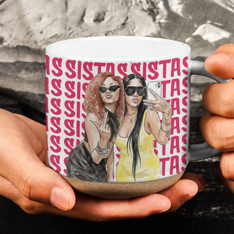 Turn Your Photo Into Watercolor Art - Best B*Tches Friendship Gifts Pottery - Personalized Mug 3
