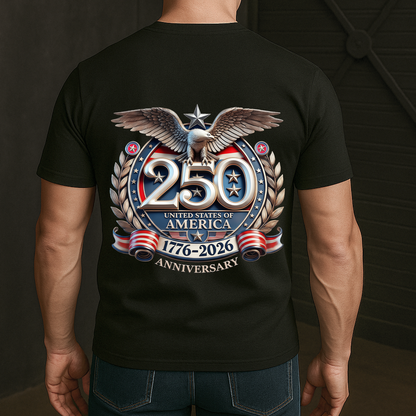 United States 250th Anniversary Silver Eagle - Back Printed Shirt
