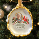 Upload Photo Memorial Loss Gifts Oyster - Personalized Ornament 1
