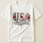 USA Floral 250 Years Of Freedom Vintage - Shirt
