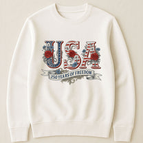 USA Floral 250 Years Of Freedom Vintage - Shirt
