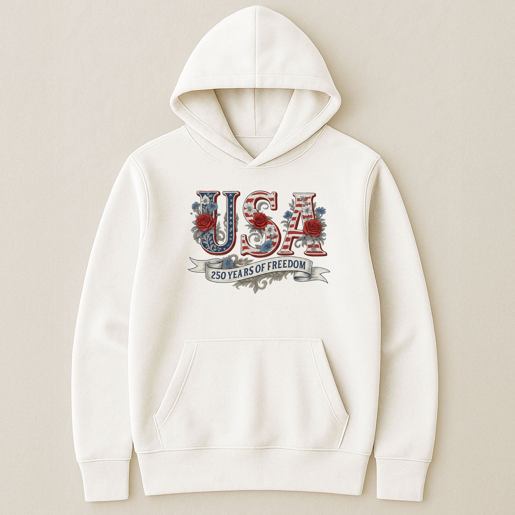 USA Floral 250 Years Of Freedom Vintage - Shirt
