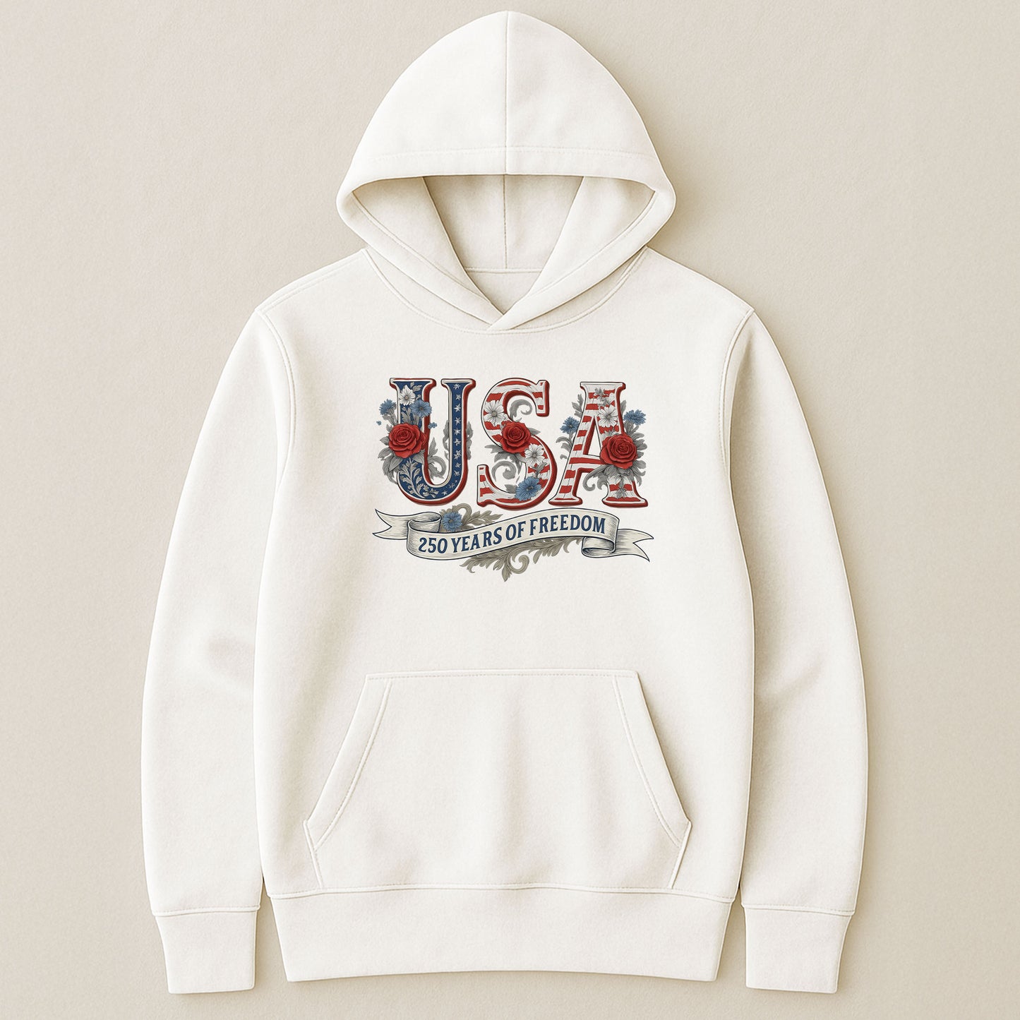 USA Floral 250 Years Of Freedom Vintage - Shirt