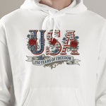 USA Floral 250 Years Of Freedom Vintage - Shirt