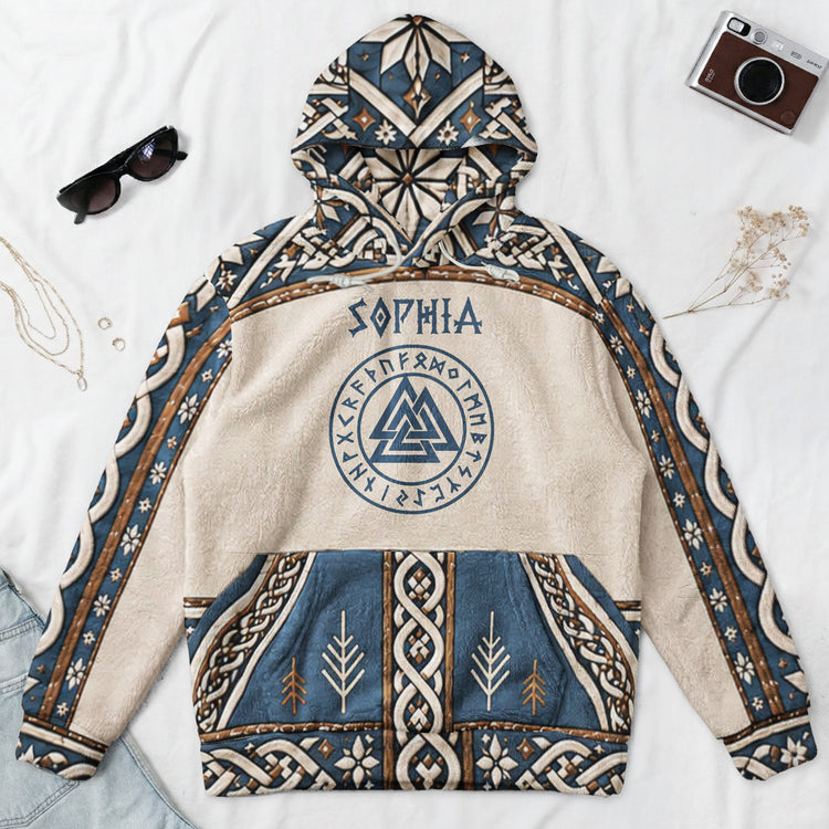 Viking Girl, Viking Woman, Custom Name - Personalized Hoodie 3