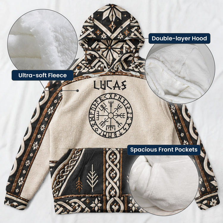 Viking Girl, Viking Woman, Custom Name - Personalized Hoodie 4
