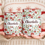 Vintage Birth Flower Wedding Bridesmaid Birthday Stocking Gift - Personalized Mug 5
