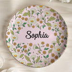 Vintage Birth Flower Wedding Bridesmaid Birthday Stocking - Personalized Jewelry Dish 5